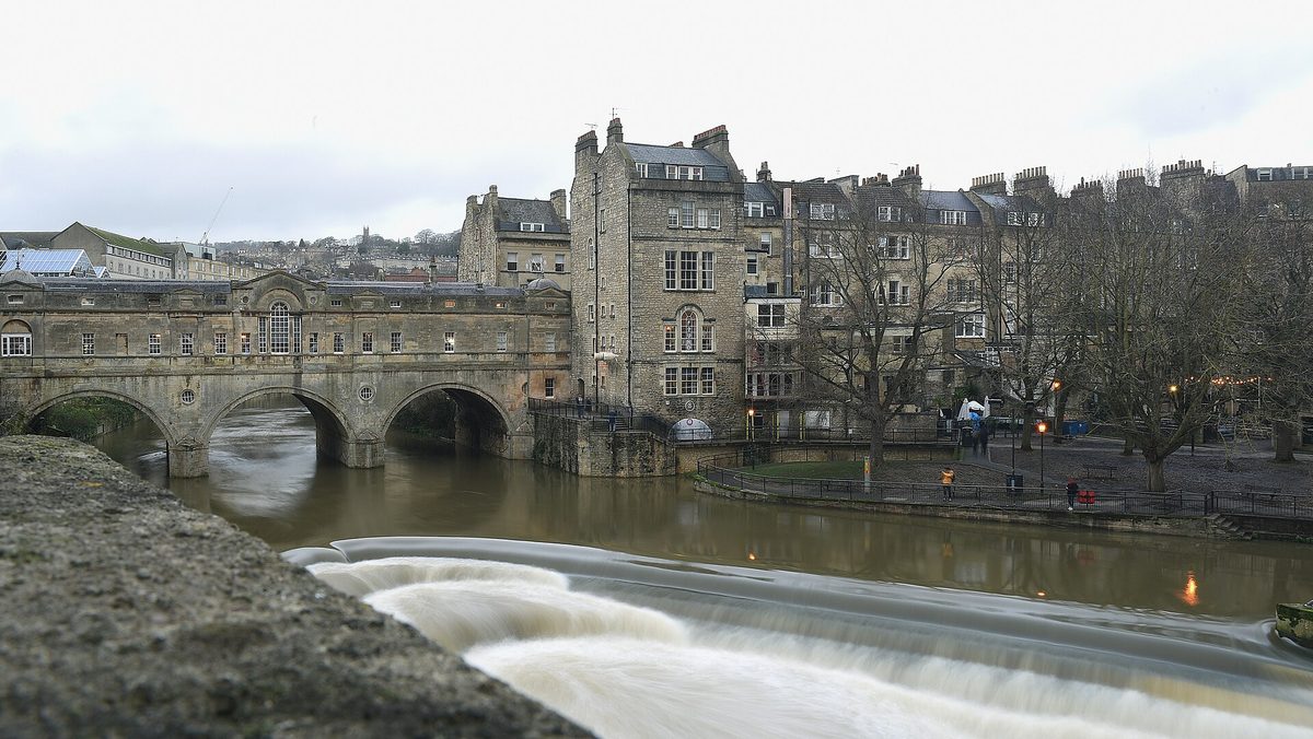Pulteney Bridge over the River Avon in Bath