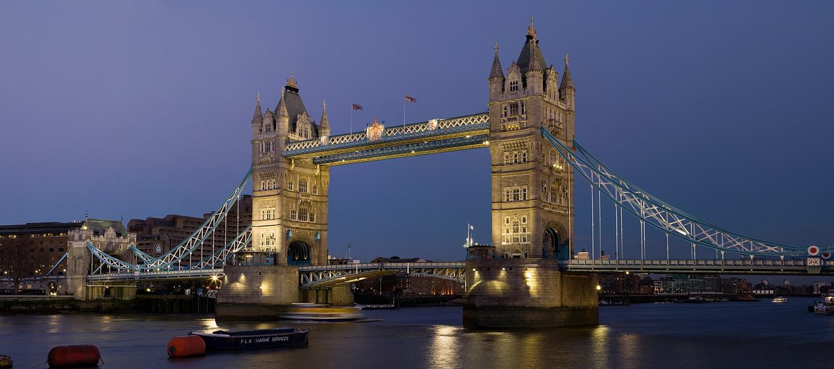 Tower Bridge at dusk, a classic sight on any trip planning the best month to visit England