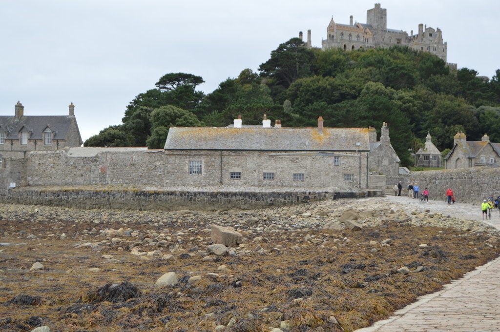 Cornwall by car: St Michael's Mount across the causeway near Marazion
