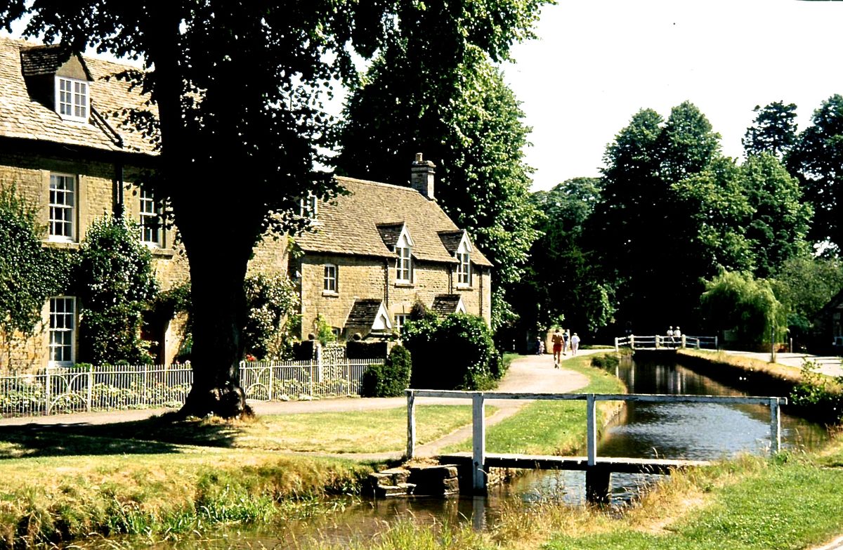 The quiet stream and stone footbridges of Lower Slaughter, the calm heart of day one