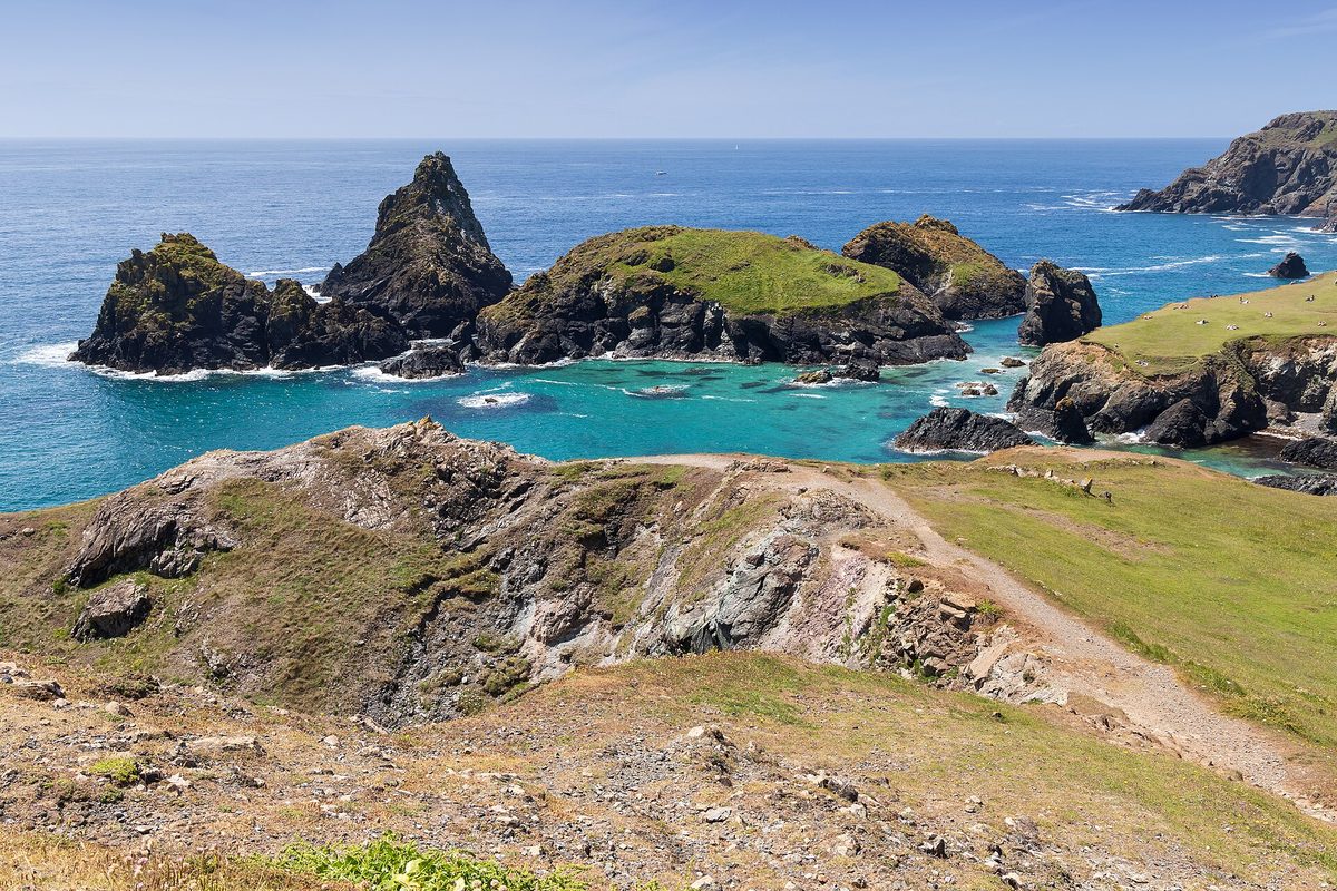Kynance Cove in Cornwall, one of the most photographed beaches in England