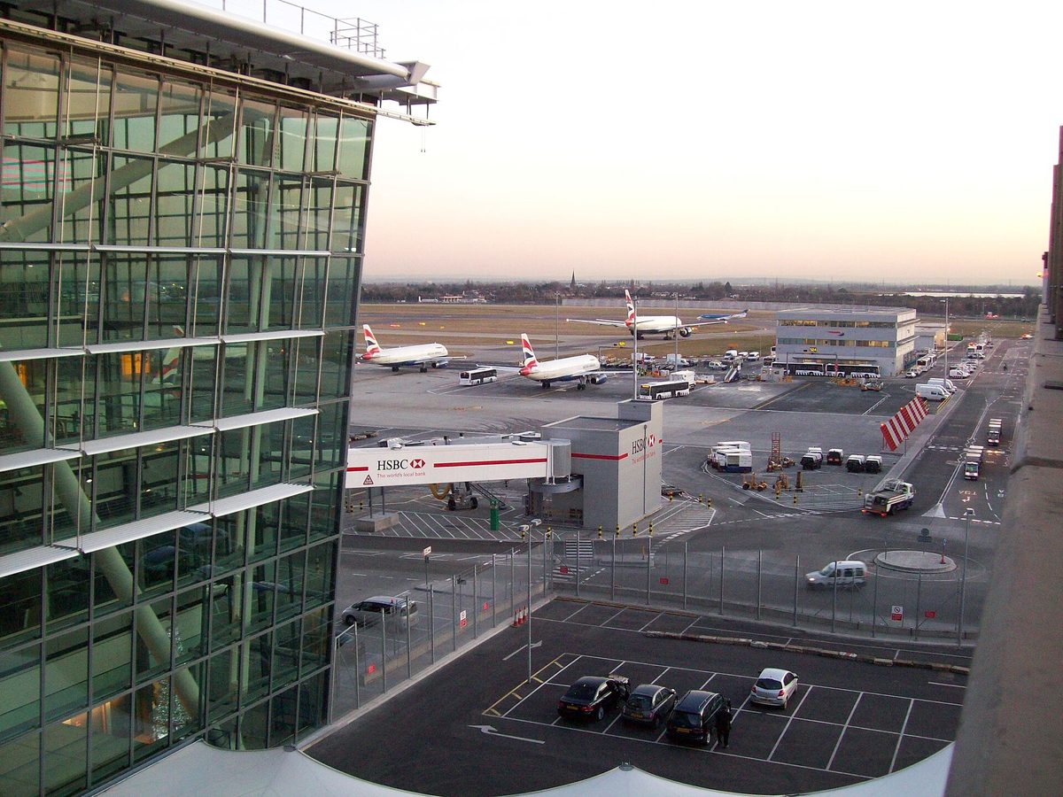 England airport transfers start at gateways like Heathrow Terminal 5, pictured here