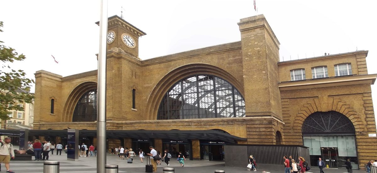 The Victorian train shed at St Pancras International, a major interchange in this England train travel guide