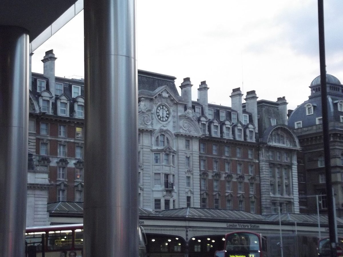 Wide-angle view of a London train station, useful for planning England train travel