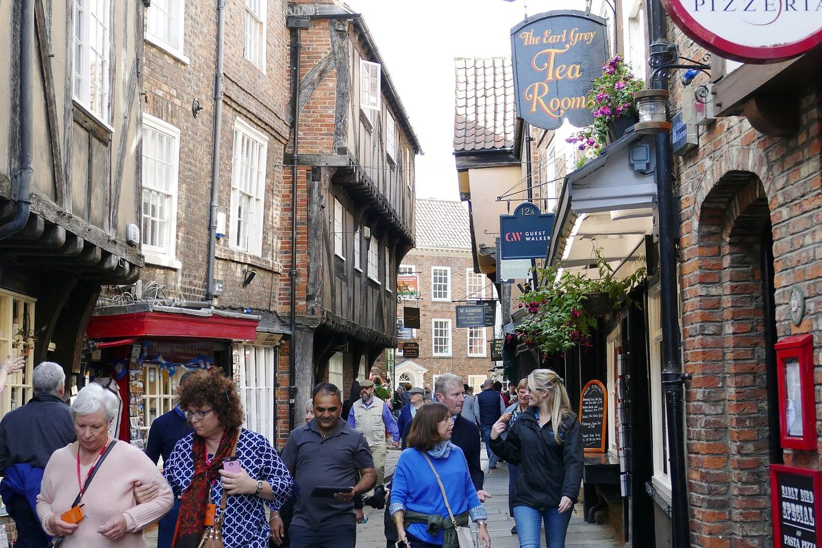 The medieval Shambles in York — an easy two hours from London and a strong second base for a first trip