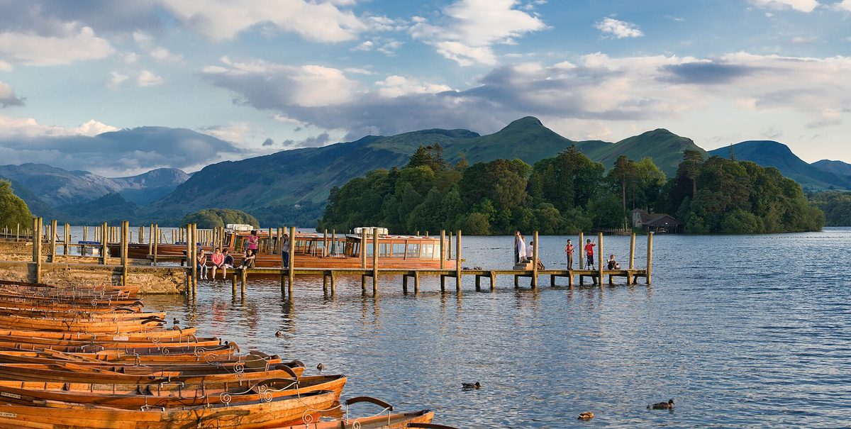 Derwentwater at dawn from Friar's Crag, the opening image of this Keswick travel guide to the northern Lake District