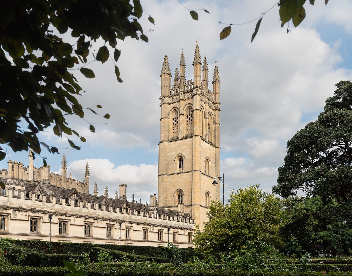 Magdalen College tower seen from the river in Oxford