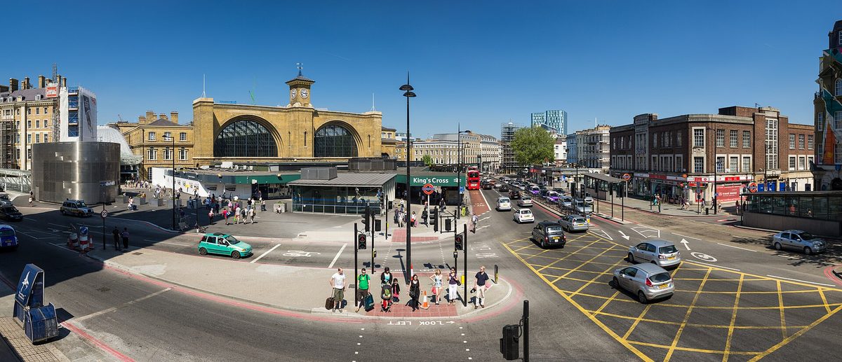 A traveller boarding an intercity train to travel around England without a car