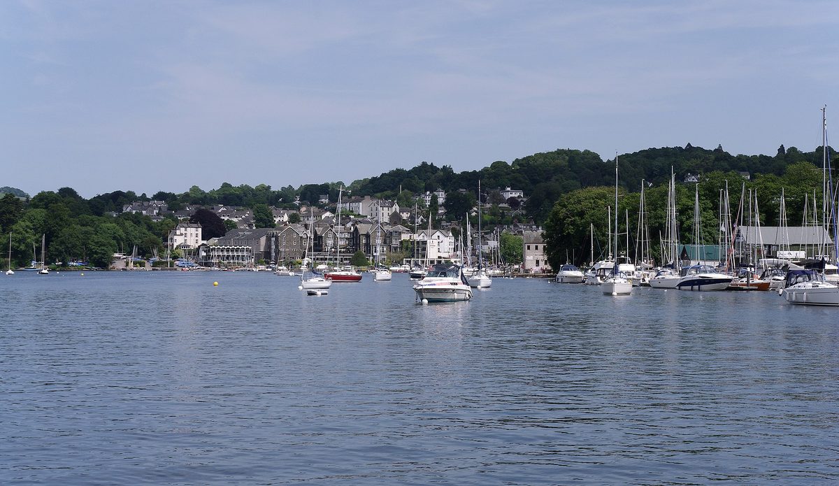Boats and lakefront at Bowness-on-Windermere
