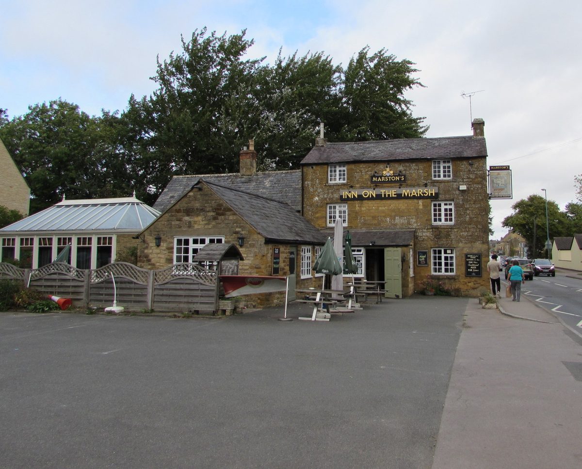 The wide market street and railway-town feel of Moreton-in-Marsh in the Cotswolds